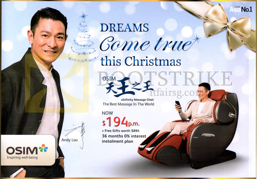 It should not be a problem to use an electric massage chair whenyou're pregnant. Osim UInfinity Massage Chair SITEX 2013 Price List
